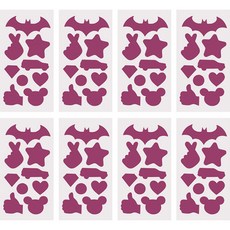 多款式羽絨外套衣服破洞修補貼 8入組, 紫色, 1個