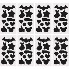 多款式羽絨外套衣服破洞修補貼 8入組, 黑色, 1個