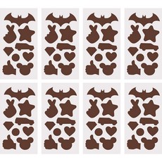 多款式羽絨外套衣服破洞修補貼 8入組, 深棕色, 1個