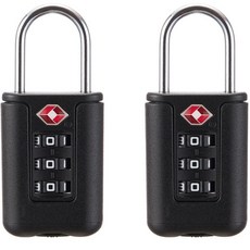 TravelCube 超輕量TSA輕型三位密碼鎖 黑色, 2個