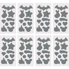 多款式羽絨外套衣服破洞修補貼 8入組, 淺灰色, 1個