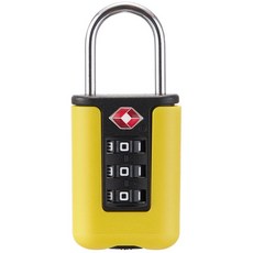 TravelCube 超輕量 TSA 燈光 3位密碼鎖 黃色, 1個