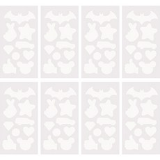 多款式羽絨外套衣服破洞修補貼 8入組, 白色, 1個