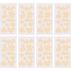 多款式羽絨外套衣服破洞修補貼 8入組, 淺褐色, 1個