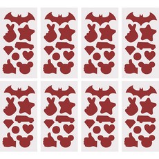 多款式羽絨外套衣服破洞修補貼 8入組, 葡萄酒, 1個