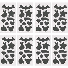 多款式羽絨外套衣服破洞修補貼 8入組, 黑灰色, 1個