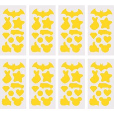 多款式羽絨外套衣服破洞修補貼 8入組, 黃色, 1個