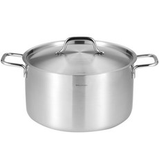 EDELKOCHEN 電磁爐適用 一體成形三層不鏽鋼 All-day Cookware 緞面湯鍋, 24cm, 單一顏色, 1個