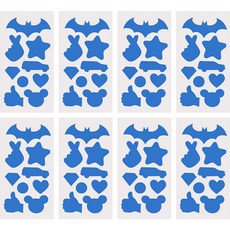 多款式羽絨外套衣服破洞修補貼 8入組, 藍色, 1個