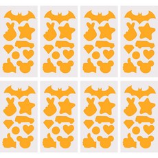 多款式羽絨外套衣服破洞修補貼 8入組, 橘色, 1個