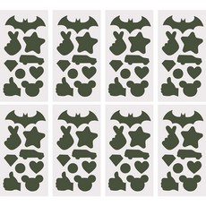 多款式羽絨外套衣服破洞修補貼 8入組, 綠色, 1個