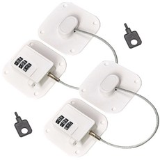 Travel Cube 多用途防盜防開黏貼式3位密碼鋼纜鎖 白色, 2個