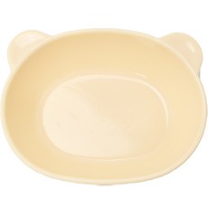 Organic Factory 小熊造型矽膠孩童碗, 奶油, 1個