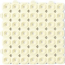 ouoo2 方形拼接地墊 6入 + 地墊夾 10入 套組, 大理石檸檬黃, 1套