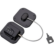TravelCube 多功能防盜防開啟黏貼式3位密碼鋼纜鎖, 1個