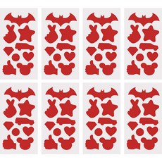 多款式羽絨外套衣服破洞修補貼 8入組, 紅色, 1個