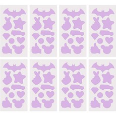 多款式羽絨外套衣服破洞修補貼 8入組, 淺紫色, 1個