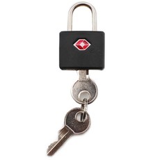 TravelCube TSA 迷你鑰匙型掛鎖 黑色, 1個