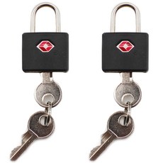 TravelCube TSA 超小型迷你鑰匙型掛鎖 黑色, 2個