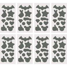 多款式羽絨外套衣服破洞修補貼 8入組, 深灰綠色, 1個