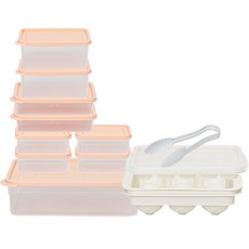 EASY&FREE Easy Keep Freezepack冷凍室收納容器 桃子多合一 7種組, 1組