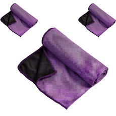 ROI WING 運動冰感涼感毛巾 100cm, 紫色, 3個