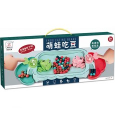 누가 많이먹나 콩먹는 개구리 대결 보드 게임 2인용, 혼합색상, 1개