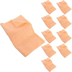 柔軟壓花清掃抹布抹布 橘色, 10個