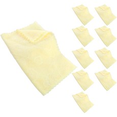 柔軟壓花清掃抹布抹布 黃色, 10個