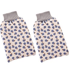 Funny J 沐浴毛巾手套, 2個, 藍色, 1入