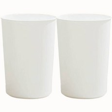 SHABATH 素色開放式垃圾桶 12L 2入, 白色