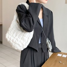 MalangJelly 絎縫半月托特包