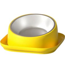 petners 寵物防潑灑餐具, 黃色, 1個