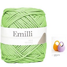 yarna 에밀리 에그백 뜨개질 DIY 패키지 세트, 1개, 메로나