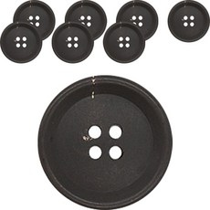 동대문단추왕 코트 정장 소뿔02 H05 15mm, 블랙무광, 8개