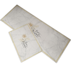 ANSWERFIT 現代大理石廚房防滑地墊, 金色