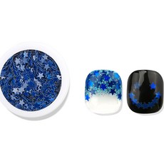 젤로젤로 플래시팡 별 글리터 + 네일 스티커 세트, GL022 포니블루(별 글리터), 1개