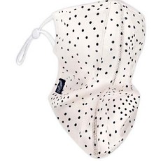 鱷魚紋女式圓點防紫外線面罩基本版 CD253, 象牙白