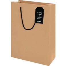 From&To 素色長方形購物袋 FP9-1 直式 5入, 牛皮紙