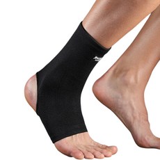 JINGBA SUPPORT 纖薄型腳踝保護套, 1套, 黑色