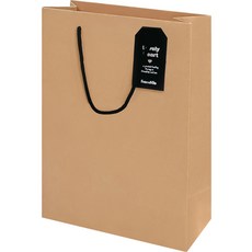 From&To 素色長方形購物袋 FP9-4 直式, 牛皮紙