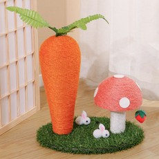 틸릿 고양이 기둥 스크래쳐 당근 마을, 버섯, 1개