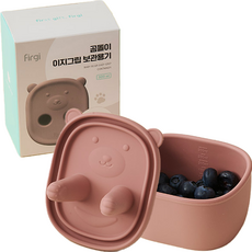 Firgi 小熊造型不沾手矽膠餐盒, Dry Rose, 300ml, 1個