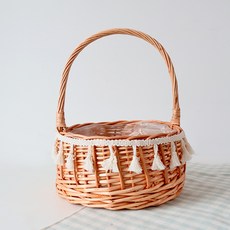 모리앤 루비마크라메 바구니, 우드, 1개