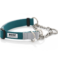 BOOP 강아지 스텐 마틴게일 목줄, 씨그린