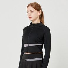 leenaline 女款配色半拉鍊夾克 CJK 09