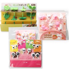 Mimi&O 便當裝飾籤 葉子 8p + 眼睛 10p + 兔子 8p 套組, 1套