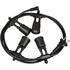 Victory Lighting 派對燈 21燈座 電線燈串 E26 14.5m, 黑色, 1個