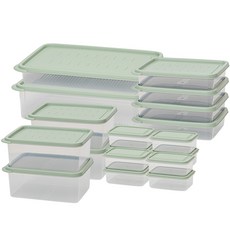 EASY&FREE Easy Keep Freezepack冷凍室收納容器 480ml*8入+1000ml*4入+1900ml*4入+2500ml+5000, 1組