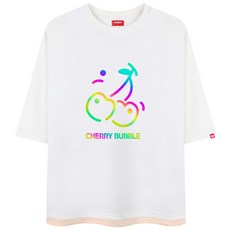 네스파 여성용 통기성 체리밤 7부 티셔츠 SRV_8003